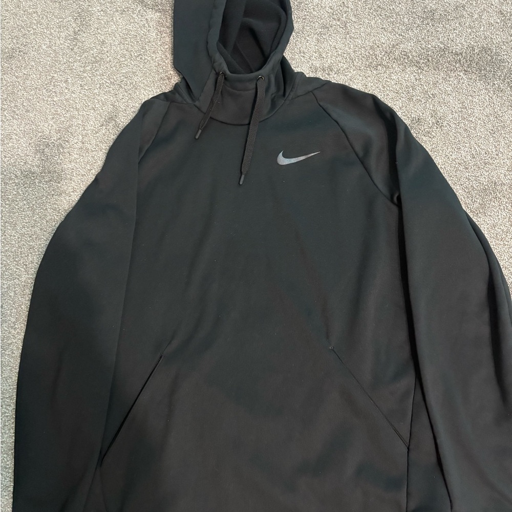 Nike Black Performance Jacket with Full-Zip and High Collar